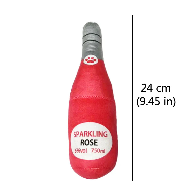 Alcoholic Beverages Plush Dog Toy