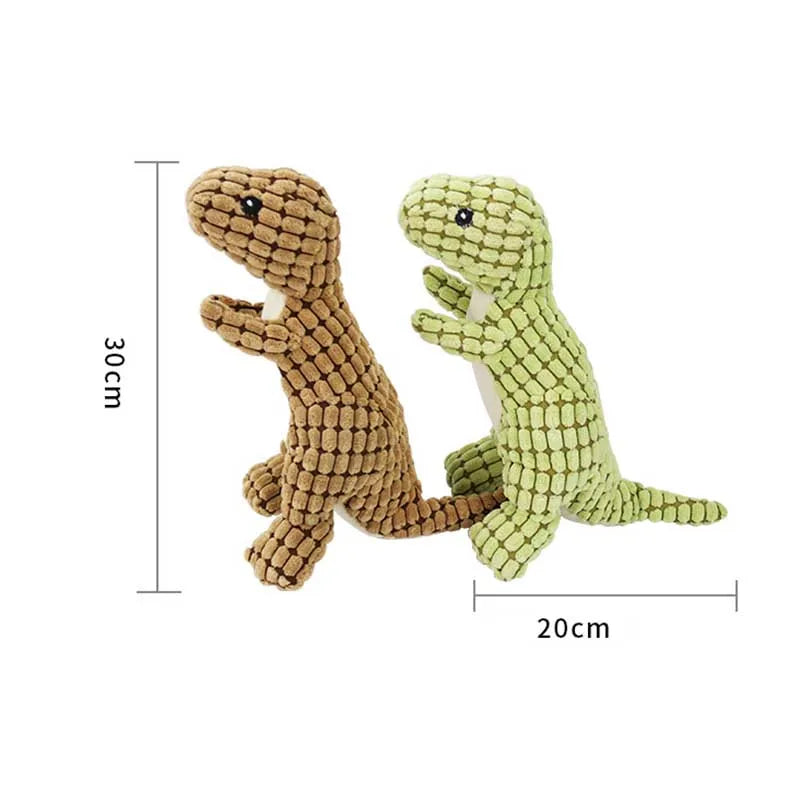 Dinosaur Plush Dog Toy