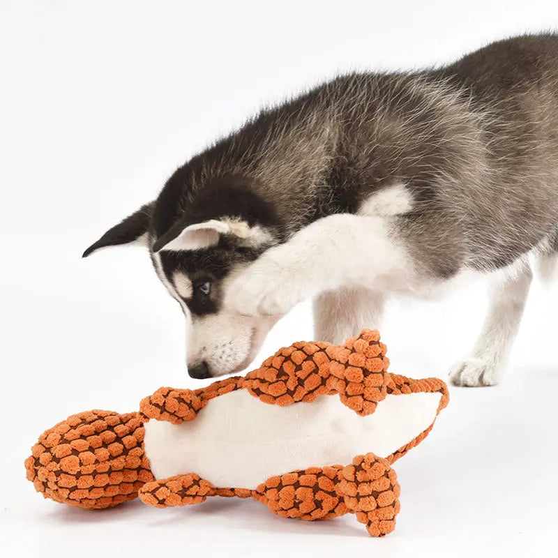 Dinosaur Plush Dog Toy