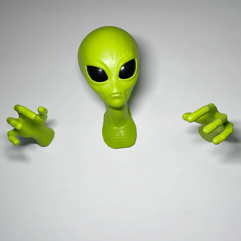 Green Alien Wall Hanging Art / Decor
