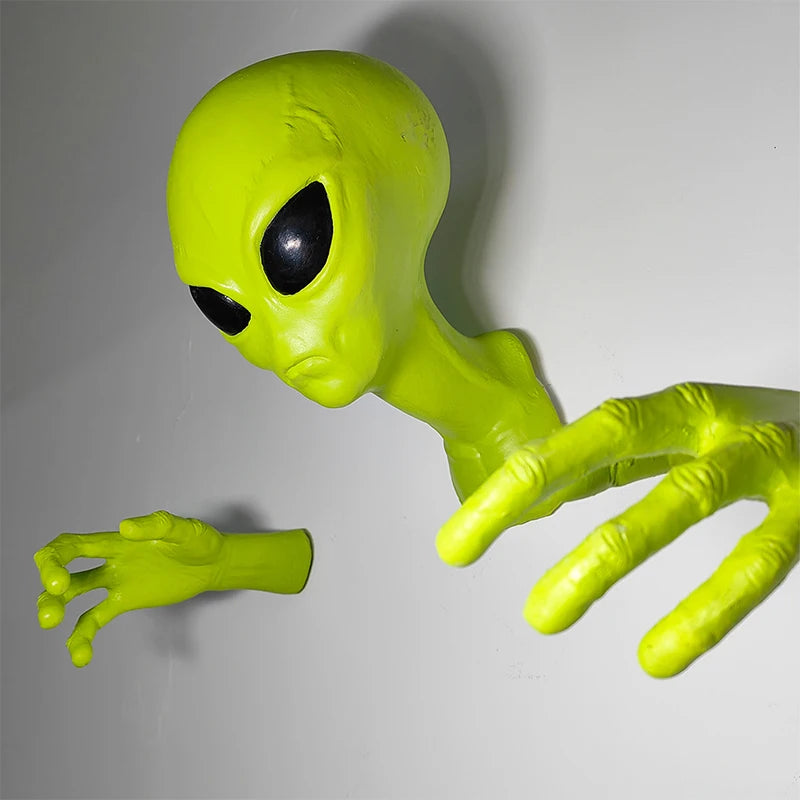 Green Alien Wall Hanging Art / Decor