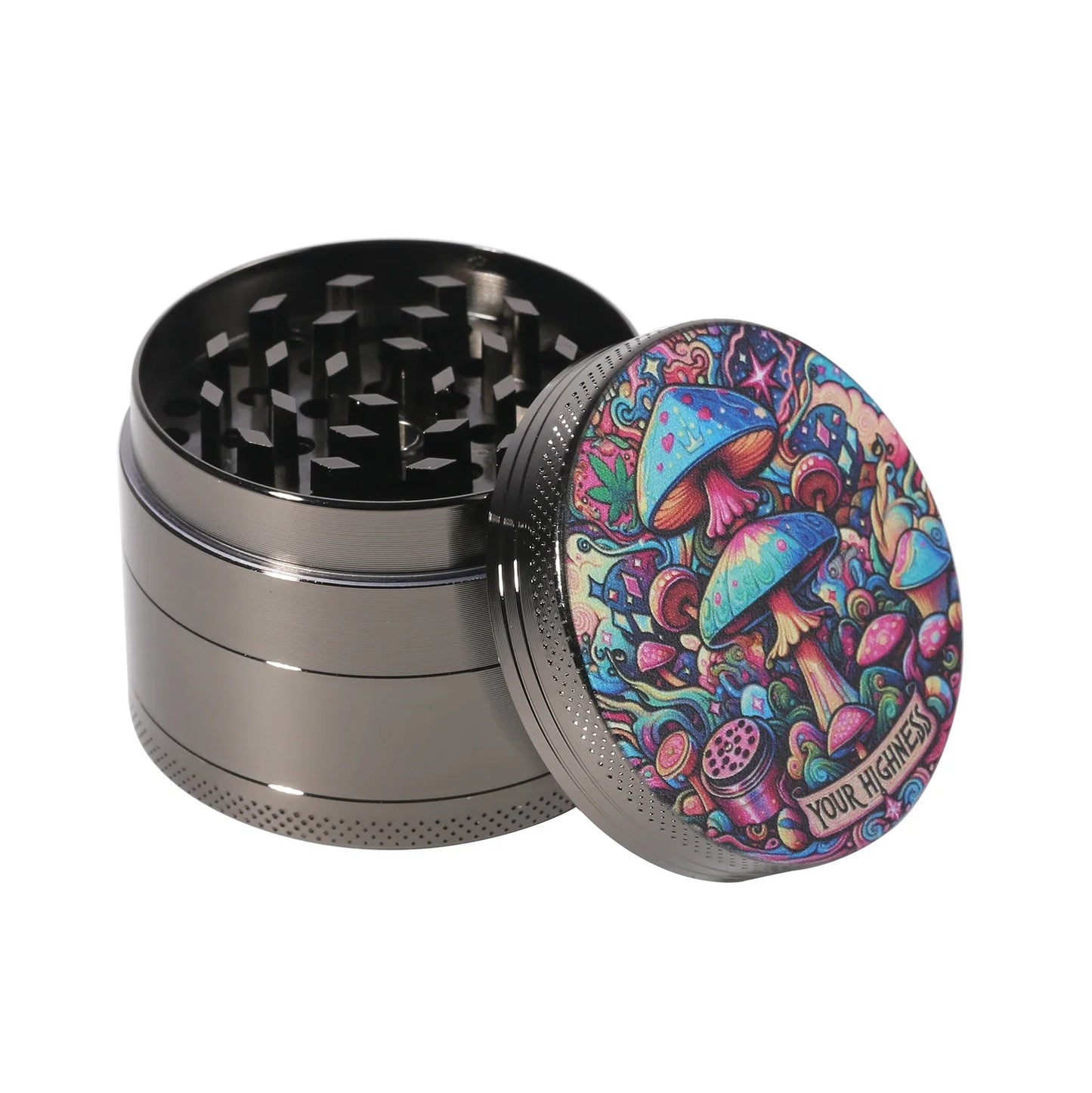 Trippy Mushroom Metal Herb Grinder