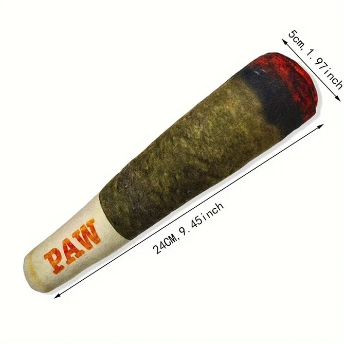 "Paw Papers" Plush Joint Dog Toy