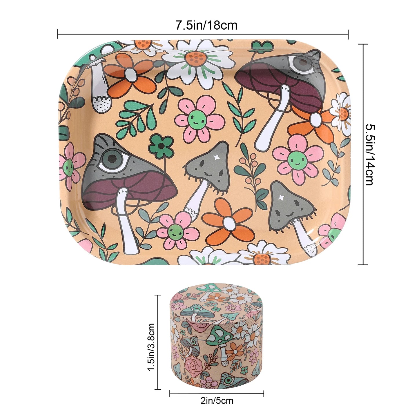 "Mushies" Grinder & Rolling Tray