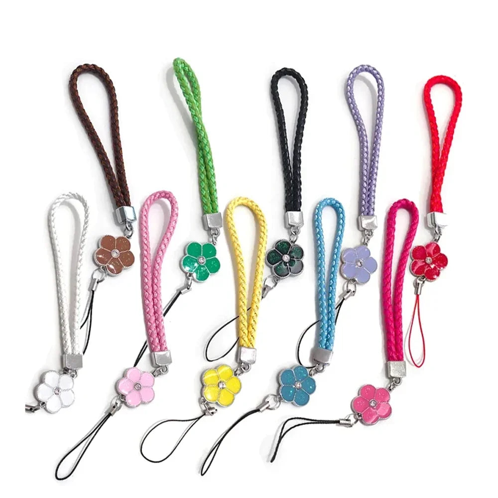 Flower Charm Wrist Strap
