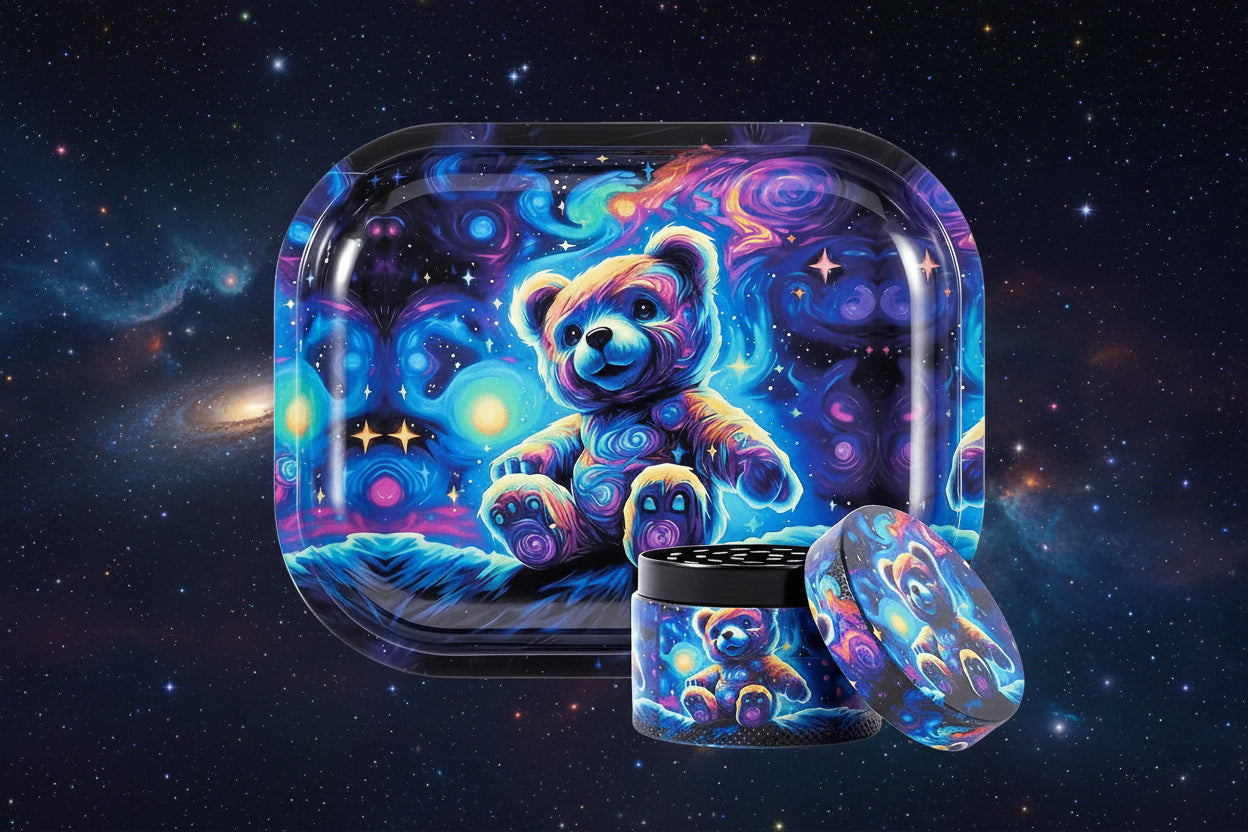 Space Bear Grinder & Rolling Tray Set