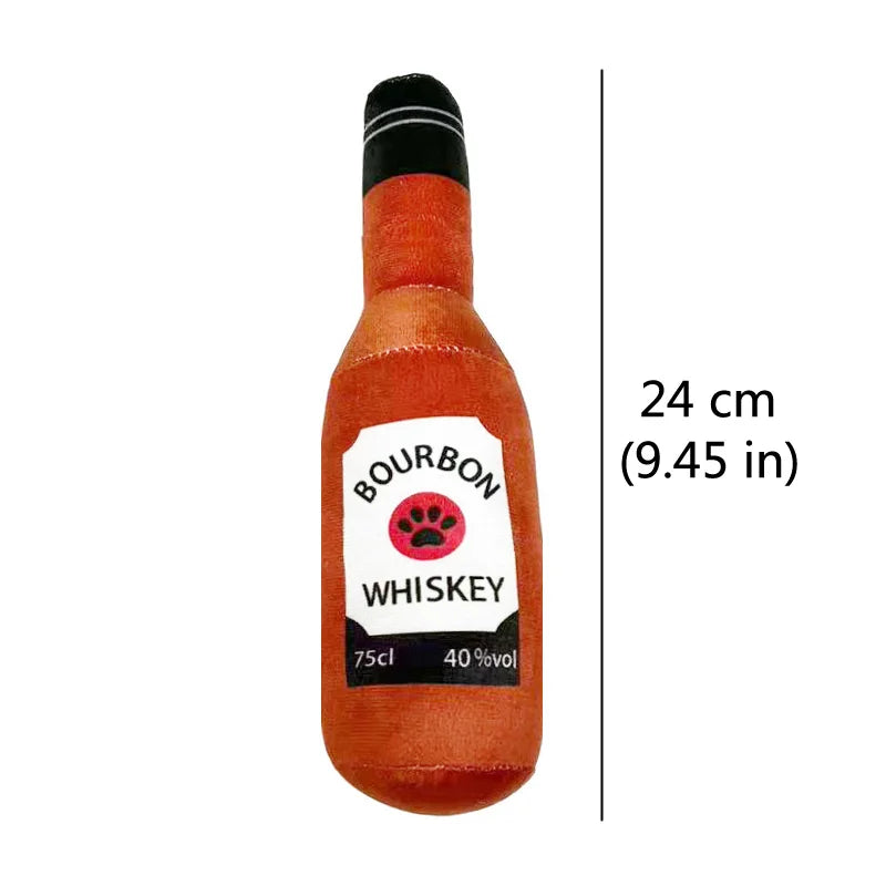 Alcoholic Beverages Plush Dog Toy