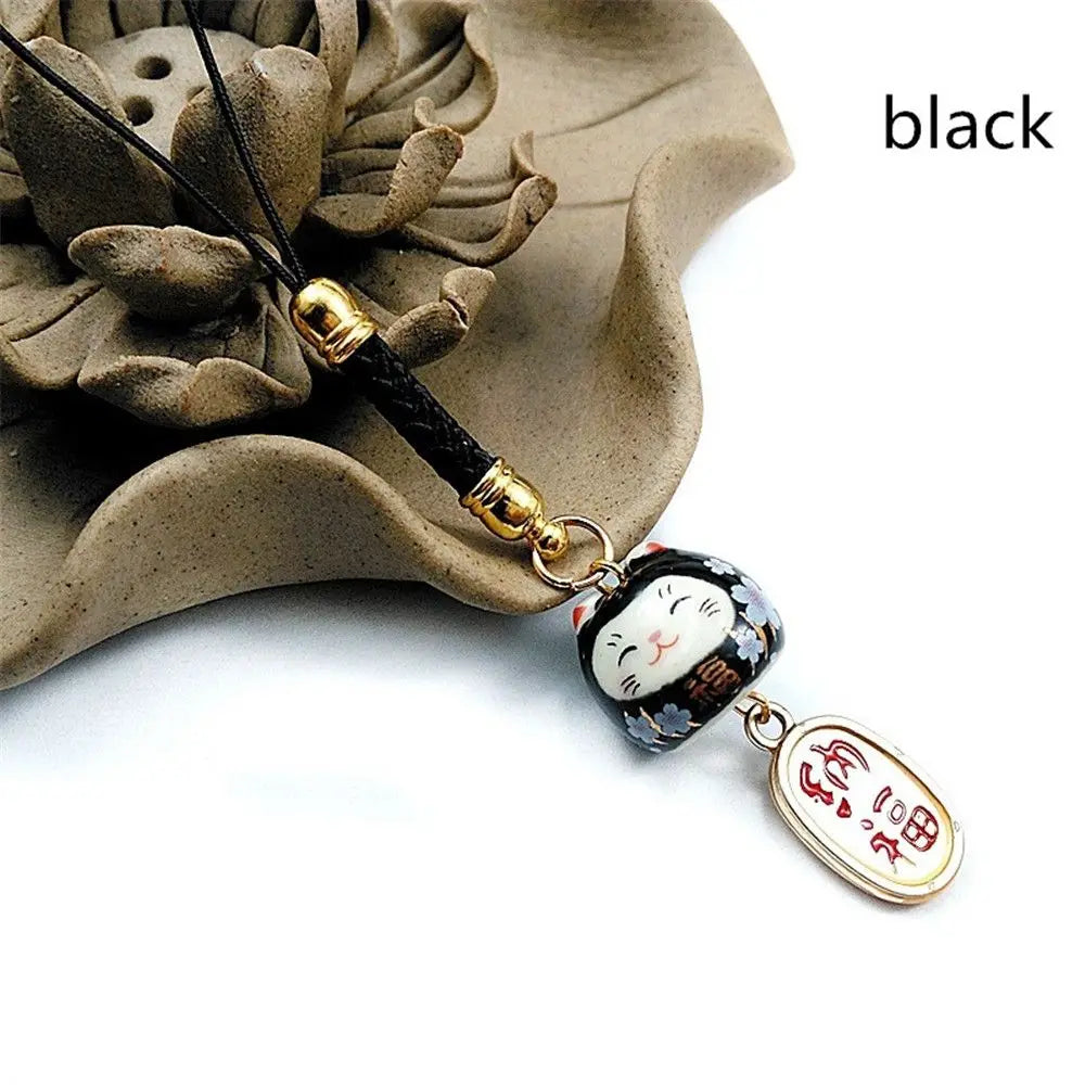 Ceramic Japanese "Lucky Cat" Phone Charm