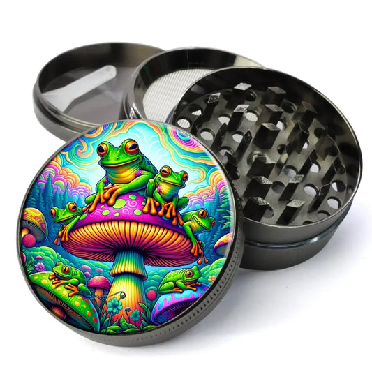 Trippy Mushroom Metal Herb Grinder